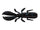 Black with large blue flakes #021