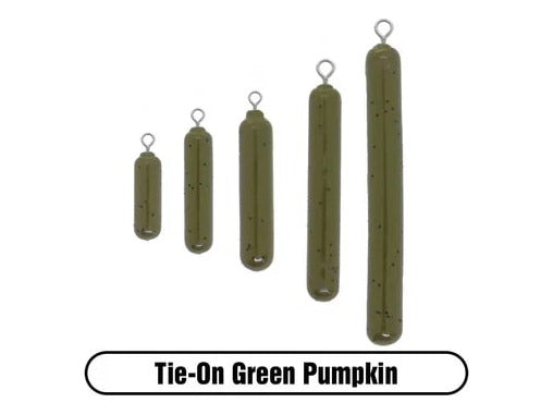 X Zone Drop Shot Tungsten Cylinder Tie On Grn Pmpkn